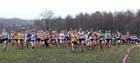 Soon after the start of the senior womens Northern Cross Country Champs, Knowsley Safari Park. Photo: David T. Hewitson/Sports for All Pics